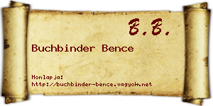 Buchbinder Bence névjegykártya