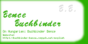 bence buchbinder business card
